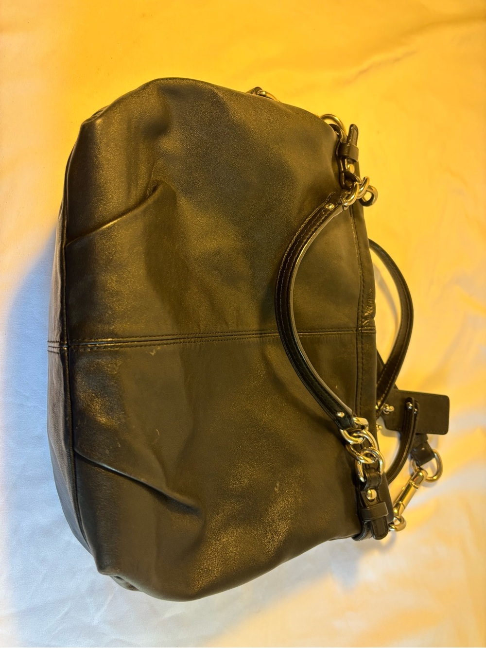 Coach Brooke #14820 in a soft smooth black leather with silver hardware accents - Picture 8 of 14